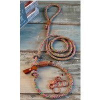 Retrieverleine Moxonleine Tauleine Flower Power Verstellbar Handschlaufe von TauForDogs