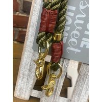 Tauhalsband Und Tauleine Mit Messing Beschlägen Verstellbar von NordlichtDogsShop