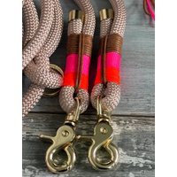 Tauhalsband Und Tauleine Mit Messing Beschlägen Verstellbar von NordlichtDogsShop