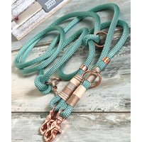 Tauleine Hundeleine Peppermint Roségold Verstellber Oder Mit Handschlaufe von NordlichtDogsShop