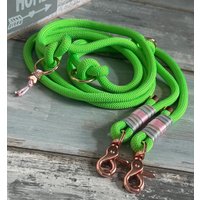 Tauleine Hundeleine Verstellbar Mit Rosegoldenen Beschlägen von NordlichtDogsShop