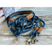 Zugstophalsband Und Tauleine Petrol Personalisiert Für Große Kleine Hunde von NordlichtDogsShop