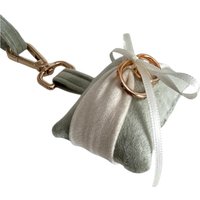 Samt Ringkissen Hund Pistazie 9 X 7 cm Zur Hochzeit - Hundeschmuck von Taufkleiddesign