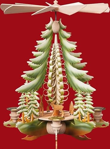 Taulin Pyramide Geschnitzte Rehe farbig von Taulin