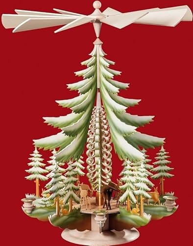 Taulin Pyramide Geschnitzte Rehe farbig Taulin Pyramide Geschnitzte Rehe farbig von Taulin