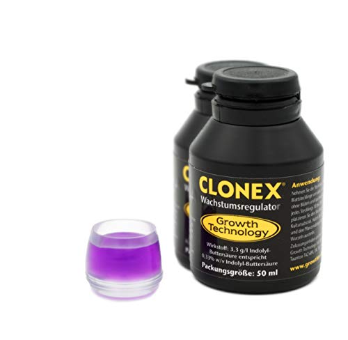 2X 50ml Set mit Gefäß von Tauro - Behältnis zum Eintauchen von Stecklingen (Wurzelhormon, Rooting Gel, Wurzelstimulator) (Clonex 2er Pack inkl. Behältnis) von Tauro Frommpa