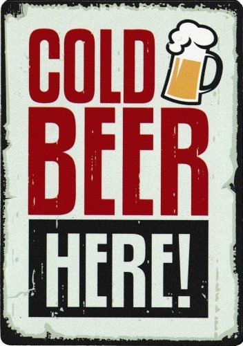 Kühlschrankmagnet Sprüche & Humor Cold Beer Here! von Taurus Kunstkarten
