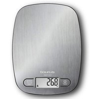Küchenwaage Taurus easy inox - hintergrundbeleuchtetes Display - Genauigkeit 1g - max. Gewicht 5kg - Tara-Funktion - Wandaufhängung möglich von Taurus
