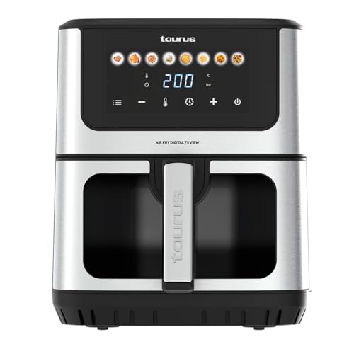 Taurus Air Fry Digital 7S View Luftfritteuse | 1600 W | 6,5 l | 8 Programme | Touchscreen | akustischer Alarm | gleichmäßiges Kochen | BPA- und PFOA-frei | Kaltgriff | Online-Rezeptbuch Taurus Air Fry Digital 7S View Luftfritteuse | 1600 W | 6,5 l | 8 Programme | Touchscreen | akustischer Alarm | gleichmäßiges Kochen | BPA- und PFOA-frei | Kaltgriff | Online-Rezeptbuch von Taurus