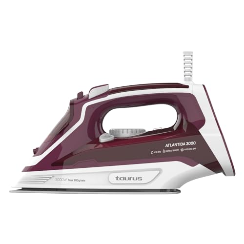 Taurus Atlantida 3000 Dampfbügeleisen 3000 W Dampfstoß 200 g/min Konstanter Dampf 45 g/min Keramik Sprühfunktion Doppeltes Antikalk-System Selbstreinigend Anti-Tropfschutz Taurus Atlantida 3000 Dampfbügeleisen 3000 W Dampfstoß 200 g/min Konstanter Dampf 45 g/min Keramik Sprühfunktion Doppeltes Antikalk-System Selbstreinigend Anti-Tropfschutz von Taurus