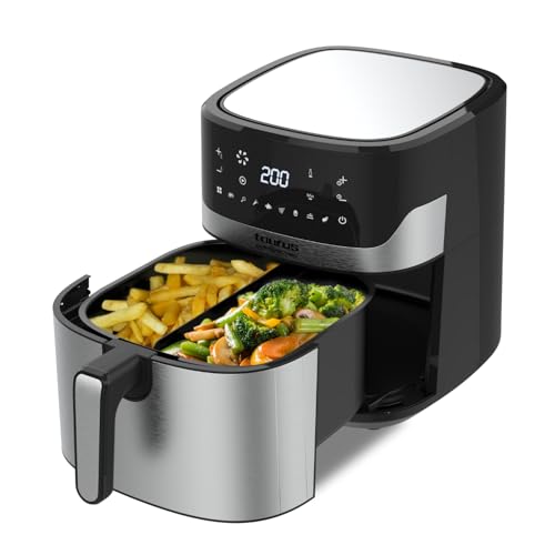 Taurus – Heißluftfritteuse Air Fry Digital 7S Wall, 1600W, 6,5L, 8 Programme, Touchscreen, akustisches Signal, 60-Min-Timer, Zubehör Wall mit Trennwand für 2 Gerichte Taurus – Heißluftfritteuse Air Fry Digital 7S Wall, 1600W, 6,5L, 8 Programme, Touchscreen, akustisches Signal, 60-Min-Timer, Zubehör Wall mit Trennwand für 2 Gerichte von Taurus