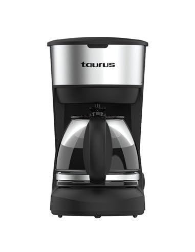 Taurus Kaffeemaschine Verona 6 Edelstahl | 6 Tassen | 600 W | Messglaskanne | sichtbarer Wassertank | wiederverwendbarer Filter | automatische Abschaltung | Edelstahl-Finish | von Taurus