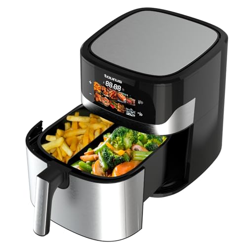 Taurus – Ölfreie Fritteuse Air Fryer Digital 7S Wall HD| 6,5l| 8 Programme| Gleichmäßiges Garen| HD-Display| Wall-Zubehör| Einstellbare Temperatur| BPA- und PFOA-frei| Kühl bleibender Griff. Taurus – Ölfreie Fritteuse Air Fryer Digital 7S Wall HD| 6,5l| 8 Programme| Gleichmäßiges Garen| HD-Display| Wall-Zubehör| Einstellbare Temperatur| BPA- und PFOA-frei| Kühl bleibender Griff. von Taurus