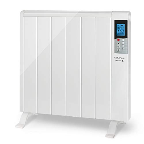 Taurus Tanger 1200 Elektrischer Heizkörper, 1200 W, 6 Elemente, programmierbar, Temperatur bis 35 °C, 2 Betriebsmodi, komfortabel und sparsam, Funktion "offenes Fenster", Weiß von Taurus