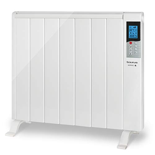 Taurus Tanger 1500 Elektrischer Heizkörper mit Trägheit, 1500 W, 7 Elemente, programmierbar, Temperatur bis 35 °C, 2 Betriebsmodi, komfortabel und wirtschaftlich, Funktion "offenes Fenster", Weiß von Taurus