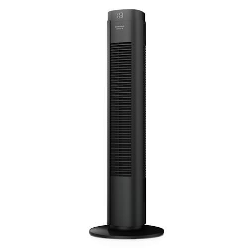 Taurus Turmventilator | New Babel Digital Turmventilator | 50 W | Fernbedienung | 3 Modi 4 Geschwindigkeitsstufen | 9h Timer | Oszillationsfunktion | Digitaler Touchscreen | Tragegriff von Taurus