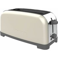 Taurus - Vintage-Toaster, 850 w, Stahl, 6 Stärken, cremefarbener Edelstahl - vintagesinglecream von Taurus