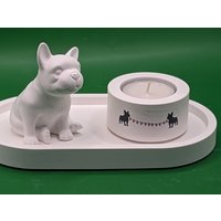 Kerzenständer Teelicht Mit Franz. Bulldogge , Mitbringsel Aus Gips Kerzenständer Teelicht Mit Franz. Bulldogge , Mitbringsel Aus Gips von Tausendsasser01