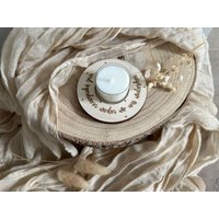 Erinnerungslicht Mit Name/Trauerlicht Kerzenteller Sternenkind /Trauer Personalisiert /Beileid/Kleiner Teelichthalter Graviert von TautropfenMagie