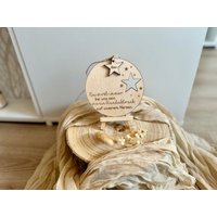 Sternenkind Andenken Holz. Erinnerung Mond. Baby Schild. Sternenkind. Sternenbaby Deko. Heilstein Trauer von TautropfenMagie
