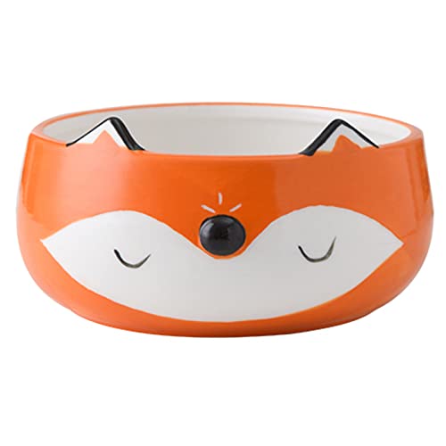 Kindergeschirr Animal Shape Bowl Ramen Creative Schale Aus Keramik Handgezeichnete 700Ml Für Pasta, Suppenpulver, Müsli, Salate, Spülmaschinenfest,Fox von Tauzveok