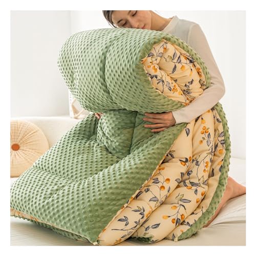 Tauzveok Bettdecke Warm Winter, Flauschig Winterbettdecke, Dicke Warmer Plüsch Steppdecke, Winterdecke für Couch, Stuhl, Daunendecke für Allergiker Duvet,Green a,220cmx240cm 5kg von Tauzveok