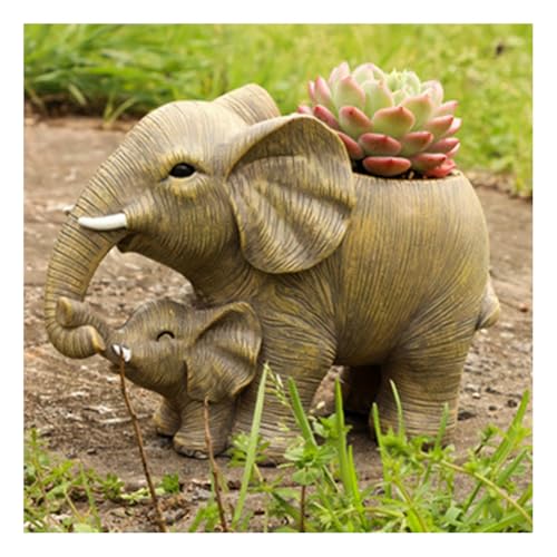 Tauzveok Blumentopf Elefanten Deko Pflanzen BlumentöPfe Gartendeko Statue Harz Tier Deko Figuren Für Home Office Balkon Deko,Elephant Tauzveok Blumentopf Elefanten Deko Pflanzen BlumentöPfe Gartendeko Statue Harz Tier Deko Figuren Für Home Office Balkon Deko,Elephant von Tauzveok