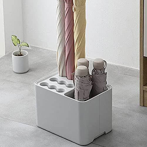 Tauzveok Modern Simplicity Schirmständer Kann 15 Regenschirme Aufnehmen Mit Herausnehmbarer Ablaufwanne Hotel Lobby Home Regenschirm Cane Gehen Sticks Aufbewahrung Eimer,Weiß von Tauzveok