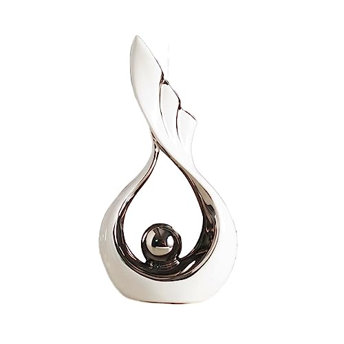 Tauzveok Skulpturen, Silber deko Wohnzimmer Modern Statue, Für Wohnzimmer Flur Schlafzimmer Desktop Decor Geschenk von Tauzveok