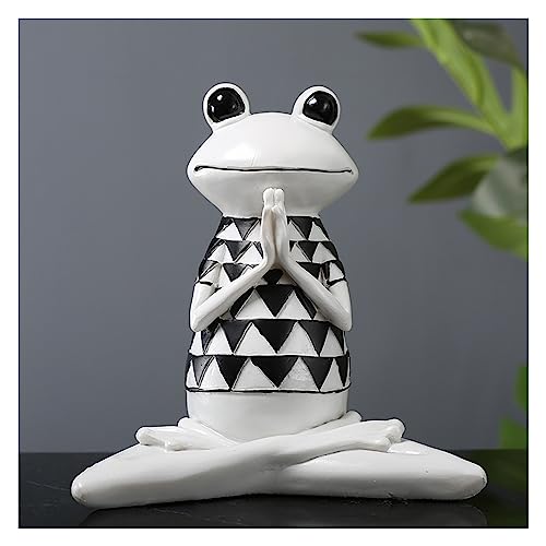 Tauzveok Yoga Frosch Deko Statue, Meditation Dekofigur, Moderne Abstrakte Figuren, Dekoration Wohnzimmer Schlafzimmer Büro Regal, Geschenke Für Frauen,Frog b von Tauzveok