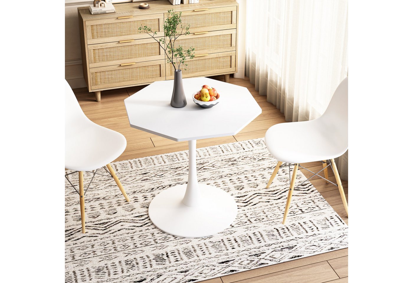 TavilaEcon Couchtisch mit hochwertiger MDF-Platte und Metallgestell (1-St), stabile 100kg Tragkraft, leicht zu montieren & pflegen von TavilaEcon