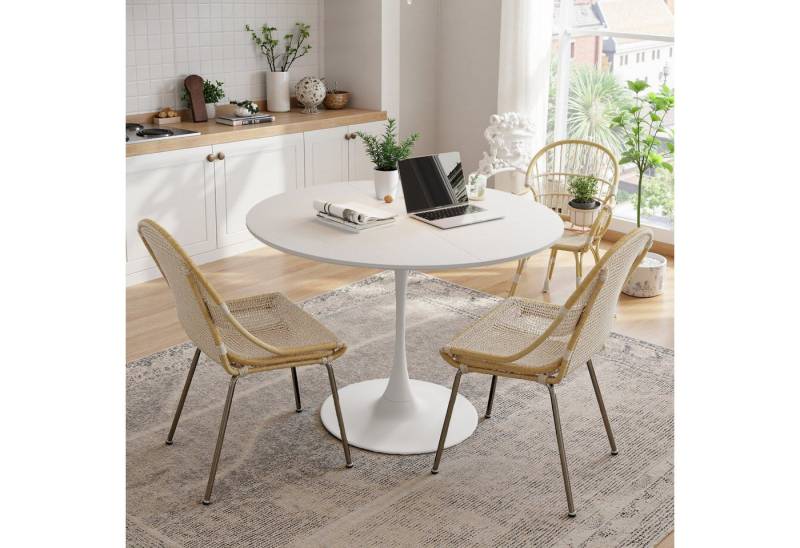 TavilaEcon Couchtisch mit hochwertiger MDF-Platte und Metallgestell (1-St), stabile 100kg Tragkraft, leicht zu montieren & pflegen von TavilaEcon