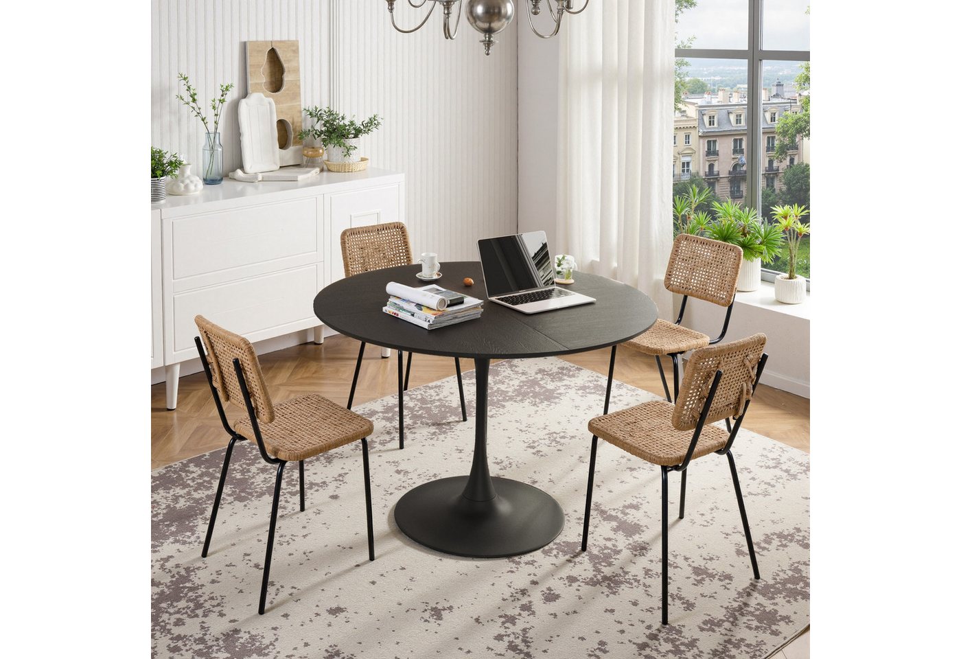 TavilaEcon Couchtisch mit hochwertiger MDF-Platte und Metallgestell (1-St), stabile 100kg Tragkraft, leicht zu montieren & pflegen von TavilaEcon