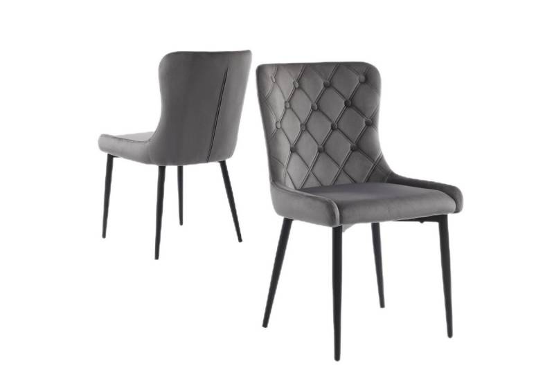 TavilaEcon Esszimmerstuhl Küchenstuhl Polsterstuhl Wohnzimmerstuhl Ergonomischer Stuhl (2 St), Stuhlbeine aus rostfreiem Stahl von TavilaEcon