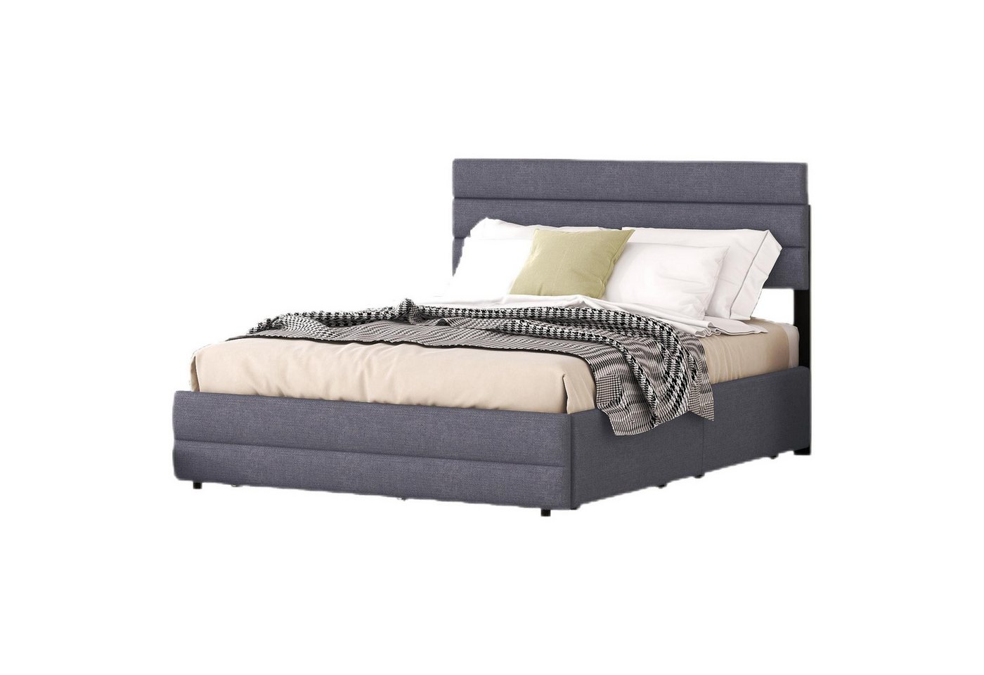 TavilaEcon Polsterbett Doppelbett Funktionsbett Plattformbett mit ausziehhare Liegeffäche, zwei Schubladen, 140x200cm TavilaEcon Polsterbett Doppelbett Funktionsbett Plattformbett mit ausziehhare Liegeffäche, zwei Schubladen, 140x200cm von TavilaEcon