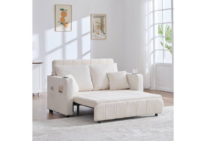 TavilaEcon Schlafsofa Multifunktionales Schlafsofa, Ausziehsofa mit praktischer Aufbewahrung, 1 Teile, mit USB-Ladefunktion und komfortablem Sitzgefühl von TavilaEcon