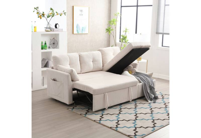 TavilaEcon Schlafsofa Vielseitiges 3-in-1, L-förmiges umwandelbares Sofa mit Stauraum, 1 Teile, einfacher Montage – ideal für jedes Zuhause TavilaEcon Schlafsofa Vielseitiges 3-in-1, L-förmiges umwandelbares Sofa mit Stauraum, 1 Teile, einfacher Montage – ideal für jedes Zuhause von TavilaEcon