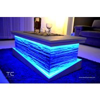 Container Couchtisch Mit Led-Leuchten - Rustikales/Modernes Design Stone Modell von TavoliCannata