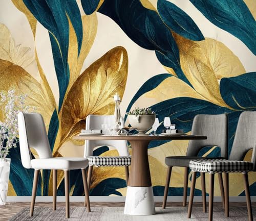 3D Effect Photo Wallpaper, Goldene Blätter, 150x105cm Wallpaper, Wall Poster, Fototapete Schlafzimmer, Wall Decoration for Living Room 3D Effect Photo Wallpaper, Goldene Blätter, 150x105cm Wallpaper, Wall Poster, Fototapete Schlafzimmer, Wall Decoration for Living Room von Taxpy