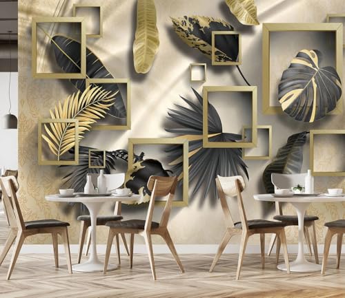 3D Effect Photo Wallpaper, Goldene Blätter, 430x300cm Wallpaper, Wall Poster, Fototapete Schlafzimmer, Wall Decoration for Living Room 3D Effect Photo Wallpaper, Goldene Blätter, 430x300cm Wallpaper, Wall Poster, Fototapete Schlafzimmer, Wall Decoration for Living Room von Taxpy