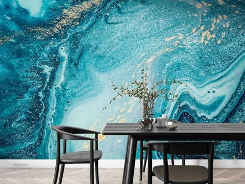 3D Photo Wallpaper, Abstrakte blaue Marmorstruktur, 350 x 250 cm Wall Picture, Tapete Fototapete 3D Effekt, Wall Decoration for Living Room, Bedroom von Taxpy
