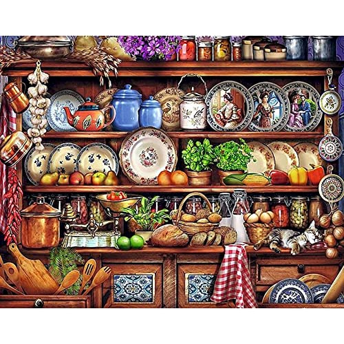 Modernes Malen Nach Zahlen Küchenbild Zum Zeichnen, Diy-Rahmen, 40 X 50 Cm Digitales Ölgemälde Diy Kinder Färbung Füllen Gemälde Handgemaltes Wohnzimmer Ölgemälde Erwachsenen Dekorative Malerei Gesc von Taxpy