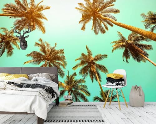 Photo Wallpaper 3D, Kokosnussbaum, 300x210cm 3D Effekt Wandtapete Fototapete Schlafzimmer Tapete Muster Wand Tapeten Tapete Wohnzimmer von Taxpy