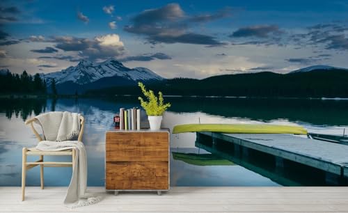 Photo Wallpaper 3D Effect Berg Bäume See,350x250cm Wallpaper Wandbild Tapete 3D Fototapete Wand Tapeten Wandtapete Wohnzimmer Photo Wallpaper 3D Effect Berg Bäume See,350x250cm Wallpaper Wandbild Tapete 3D Fototapete Wand Tapeten Wandtapete Wohnzimmer von Taxpy