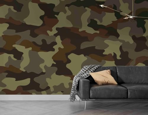Photo Wallpaper Abstraktes Tarnmuster, 300 x 210 cm 3D Wall Decoration Wallpaper Foto Tapeten Wand Wandtapete Wohnzimmer Tapete Fototapete 3D Effekt von Taxpy