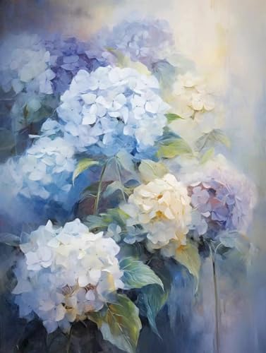Taxpy Abstrakte Wanddekoration Blaue Hortensien,40 * 60cm Leinwand Bilder Kunstdrucke Wandkunst Leinwand Malerei Poster Taxpy Abstrakte Wanddekoration Blaue Hortensien,40 * 60cm Leinwand Bilder Kunstdrucke Wandkunst Leinwand Malerei Poster von Taxpy