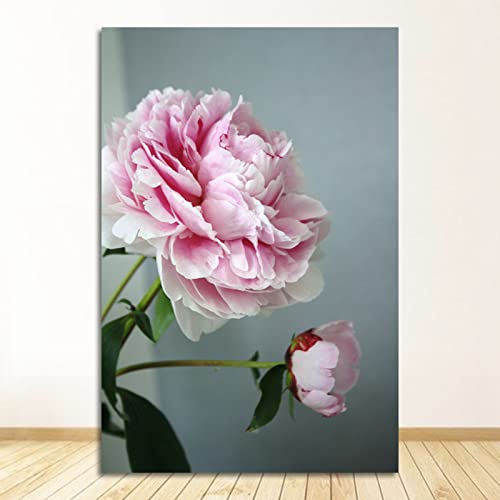 Taxpy Blumenbilder Modulare Wandkunstdrucke Leinwandmalerei Für Wohnzimmer Moderne Heimdekoration Nordic Poster Beauty Life Pink, 50x70 No Frame von Taxpy