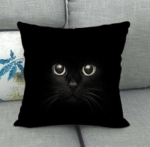 Taxpy Knüpfteppich Zum Selber knüpfen, Cartoon-Katze Knüpfsets Latch Hook Kit Selbst Knüpfen Set für Erwachsene,Latch Hook Kissen Kit Handgechte Kreuzstich 43x43cm von Taxpy
