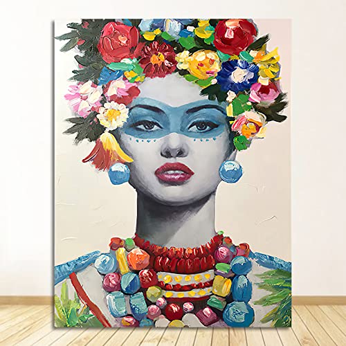 Taxpy Leinwand-Malerei, Poster und Drucke, Wandkunst, Bild für Wohnzimmer, Heimdekoration, verkleiden sich afrikanische Frau, 50 x 70 cm ohne Rahmen Taxpy Leinwand-Malerei, Poster und Drucke, Wandkunst, Bild für Wohnzimmer, Heimdekoration, verkleiden sich afrikanische Frau, 50 x 70 cm ohne Rahmen von Taxpy