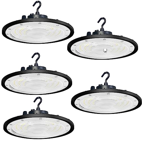 Tayire LED UFO Industrielampe, 5 Stück 300W Hallenbeleuchtung LED High-Bay Spotlight 30000LM LED Hallenstrahler 6500K Superhell UFO Lampe Deckenleuchte, IP65 Strahler Werkstatt von Tayire